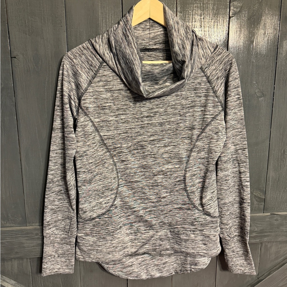 Series 8 Fitness Gray Cowl Neck Tech Pullover